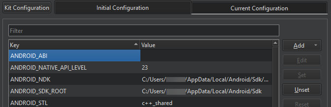 "CMake settings for building AABs"