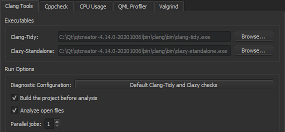 "Clang Tools preferences"